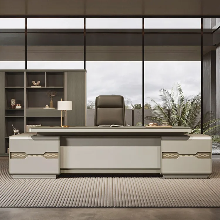 

Boss desk and chair combination modern simple light luxury Chairperson President manager leadership office