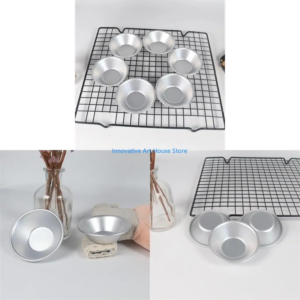 E1PC Baking Molds Aluminum Alloy Material Pastry Molds Cupcakes Cups for Kitchen Use