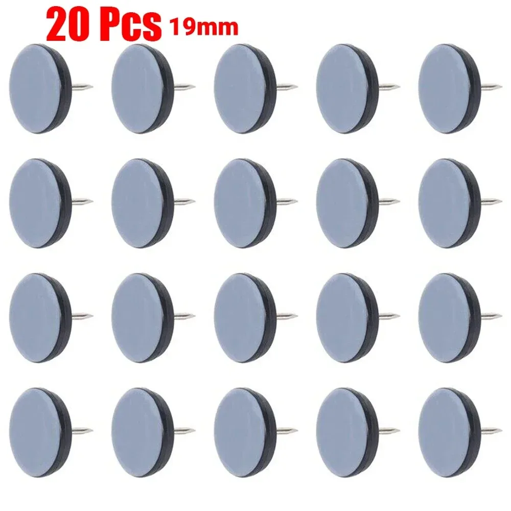 20Pcs Furniture Leg Sliders Pads With Nail Feet Furniture Moving Gliders Mover Floor Protector for Tables Sofas Recliners