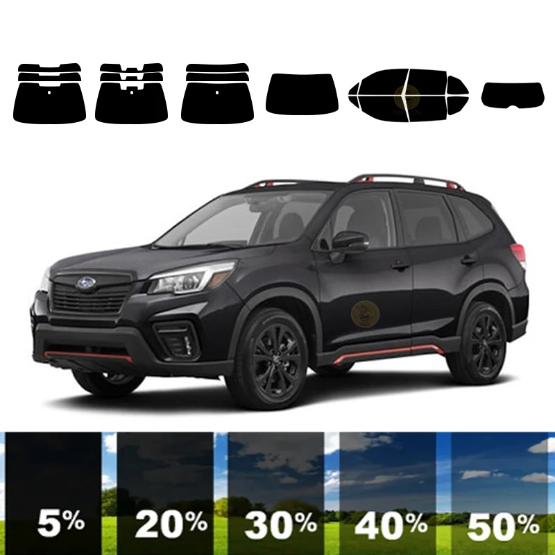 

precut Removable Window Tint Film For Car 100% UVR 5%-70%VLT Heat Insulation Carbon ﻿For SUBARU FORESTER 4 DR WAGON 2019-2023