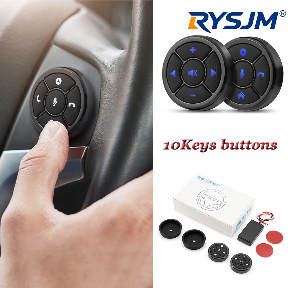 

Car Wireless Remote Control 10Keys Steering Wheel Radio Controller Android Long Distance Sound Multimedia Control Smart Buttons