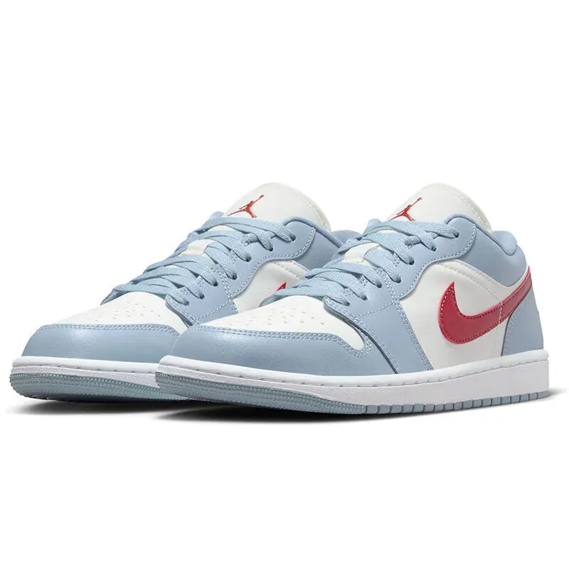 Jordan Air Jordan 1 Sapatos de cano baixo de couro Retro Tênis de basquete Moda Masculina Sapatos Femininos