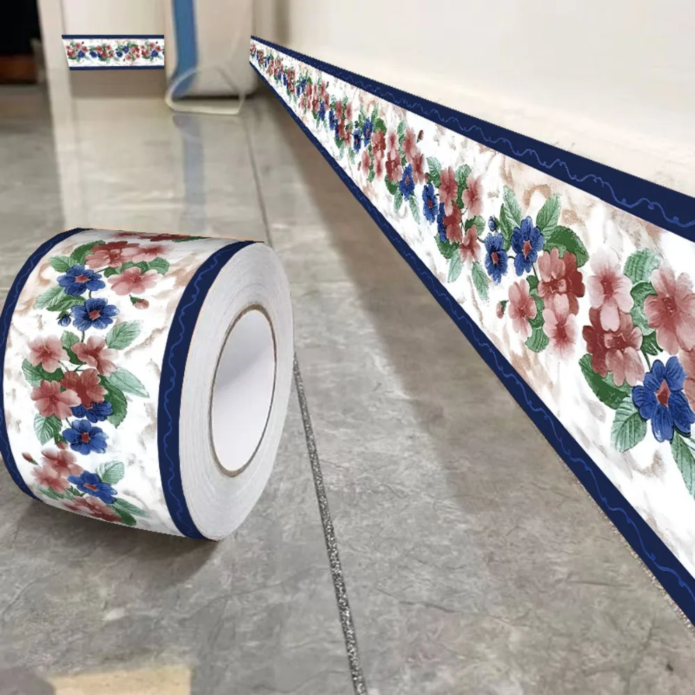 Fashion 10 Meter Wall Base Thickened Anti-collision Wall Sticker Soft Self Adhesive Skirting Line Living Room