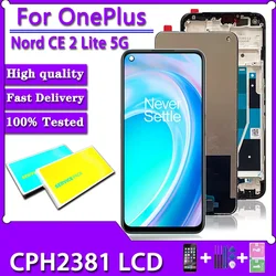 Original For OnePlus Nord CE 2 Lite 5G CPH2381 Display Screen Frame Touch Panel Digitizer For OnePlus Nord CE2 Lite LCD CPH2409