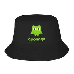 Duolingo Owl Duo Bucket Hat Panama For Man Woman Bob Hats Autumn Fisherman Hats Summer Beach Fishing Unisex Caps