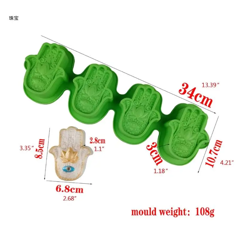 X5QE Silikonform, Seifenschale, Harz, Silikonform, Epoxidharz, Hamsa-Form für Harz