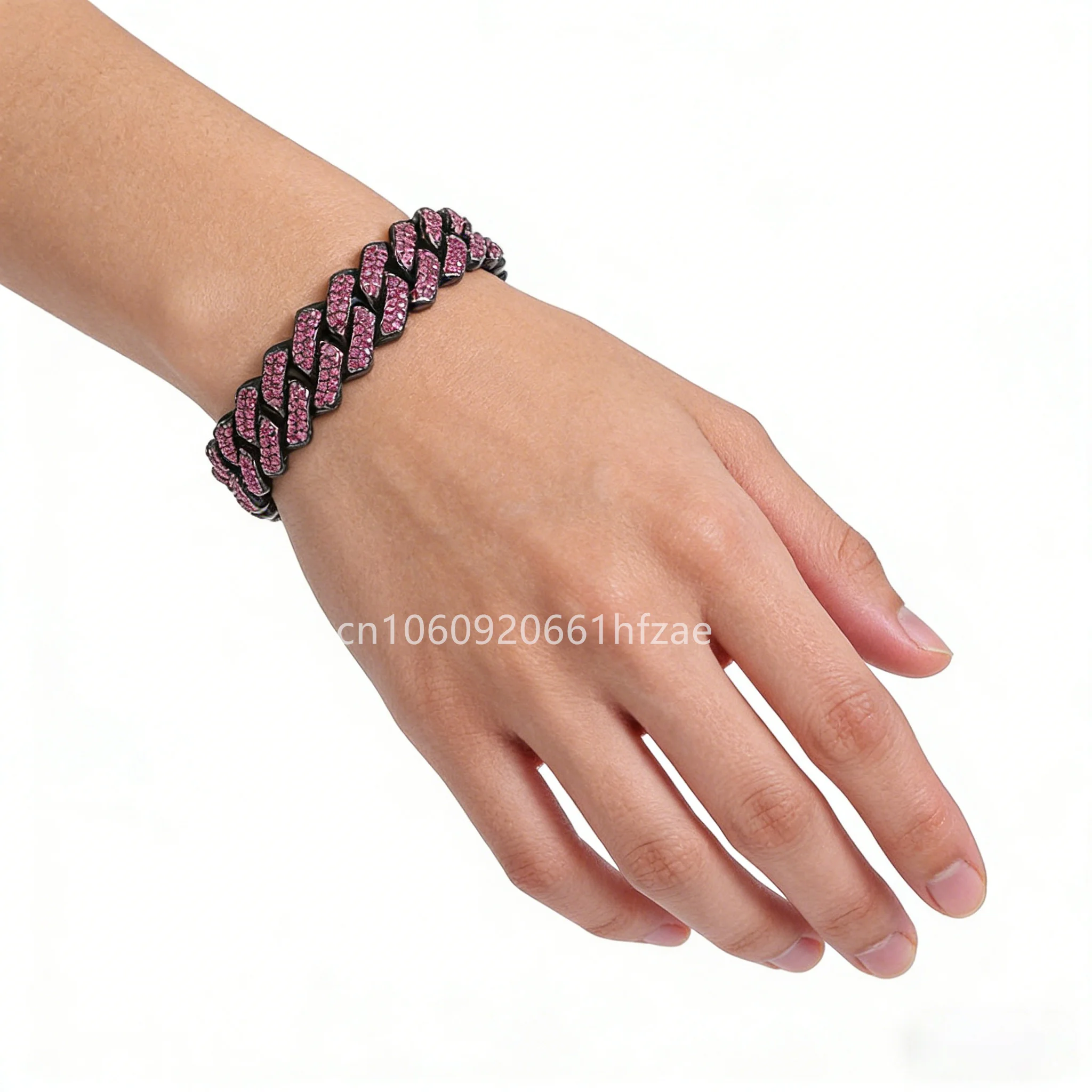 14/15mm Purple Lab Diamond Dog Cuban Chain Collar Secure Buckle Pet Necklace Jewelry Accessories For Small Medium Large Dogs Cat