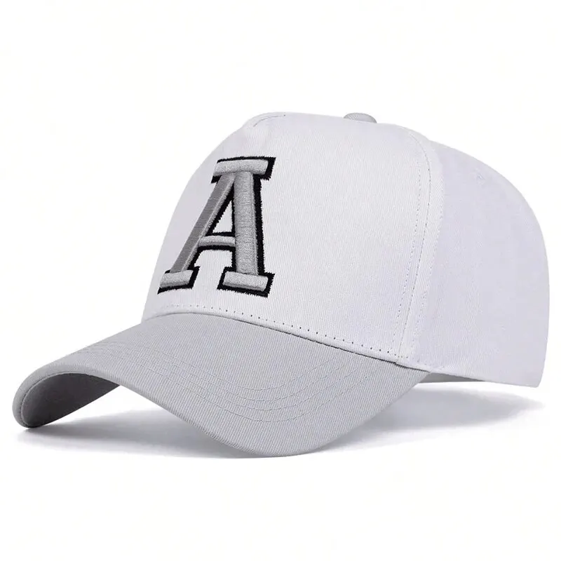 Unisex Stereoscopic A Letter Embroidery Baseball Caps Spring and Autumn Outdoor Adjustable Casual Hats Sunscreen Hat