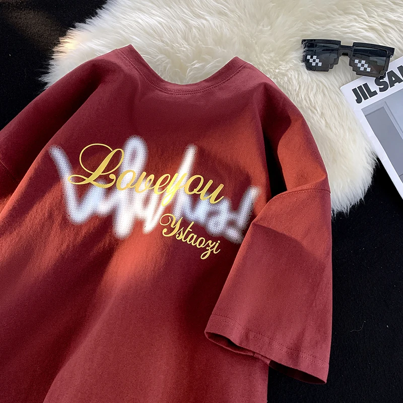 

Футболка мужская оверсайз с круглым вырезом, топ с графическим принтом в стиле хип-хоп, футболка с коротким рукавом в стиле Харадзюку, лето 2024