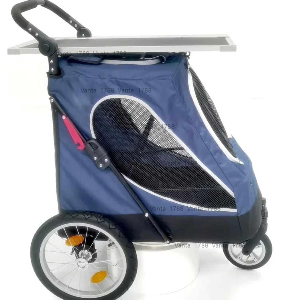 

Безопасная стильная просторная и прочная большая коляска для домашних животных в скандинавском стиле, предназначенная для ухода за собаками и выставкой.