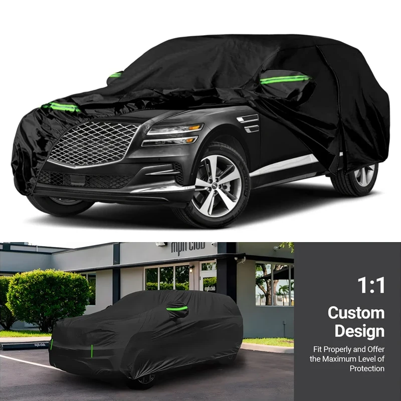 

Водонепроницаемый автомобильный чехол на заказ, подходит для Hyundai Genesis GV80 2020-2025, всепогодный, с молнией двери, защита от снега, дождя, пыли и града