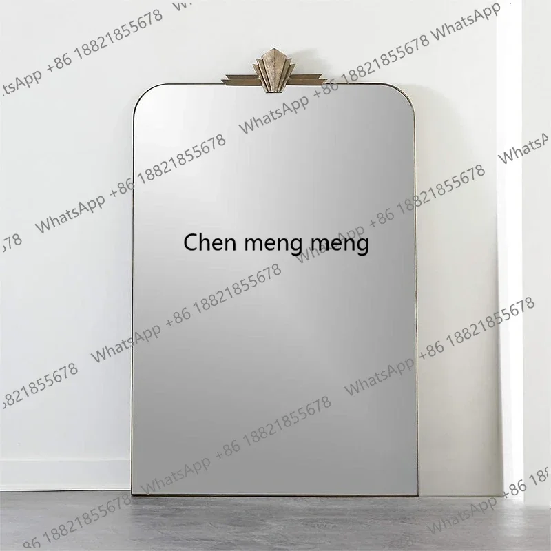 Full body retro wall-mounted household light luxury wall mirror wall-mounted home, bedroom floor-to-ceiling mirror h178
