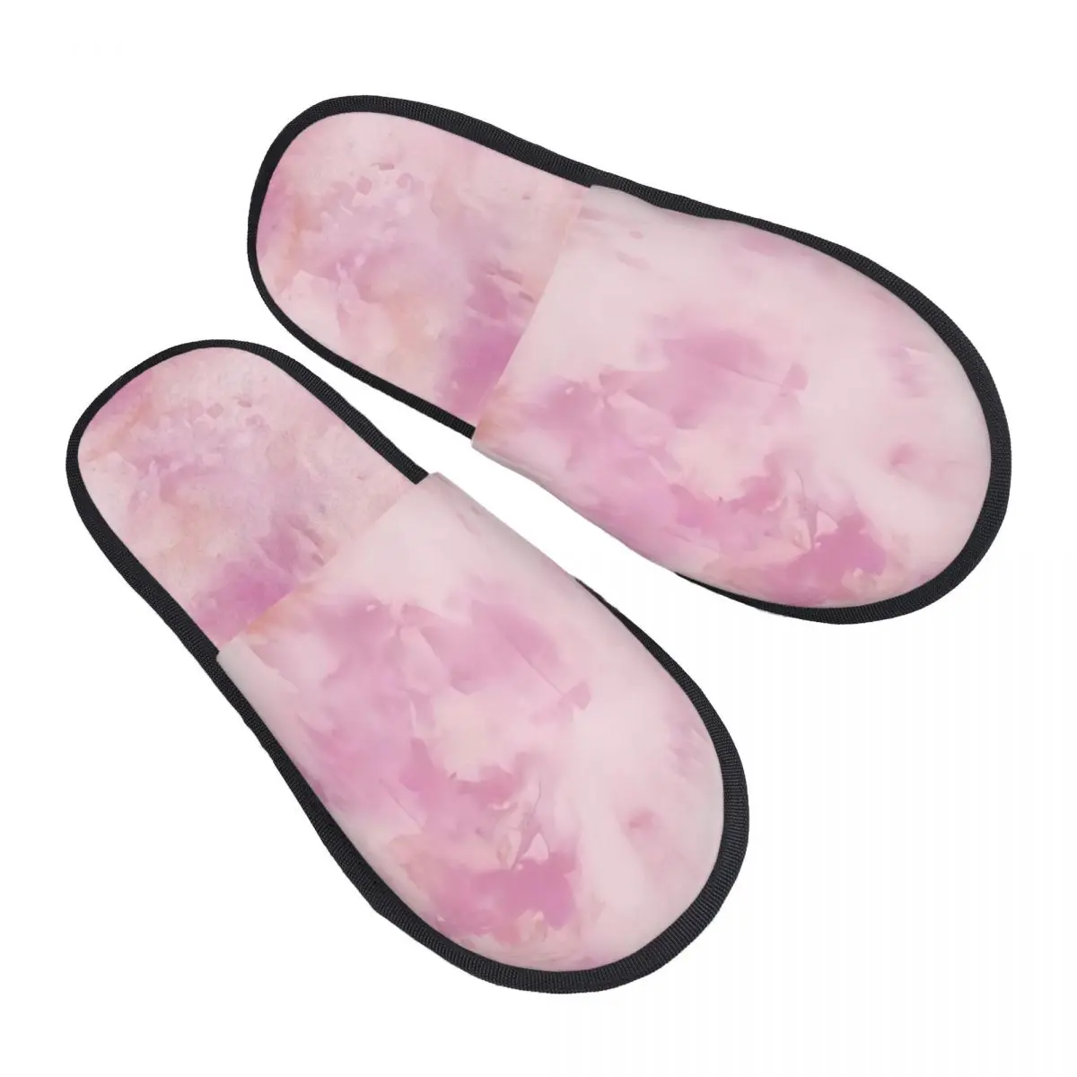 Cool Pink Tie Dye Guest Slippers for Hotel Women Custom Print Traditional Dyeing Art House Slipper