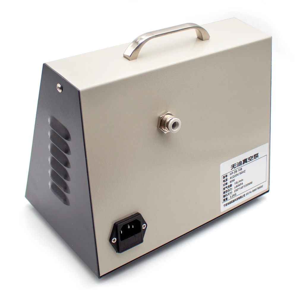 Secador de vacío de plástico de policarbonato, bomba de vacío sin aceite, 150 V, 10l/MIN, 220 MM