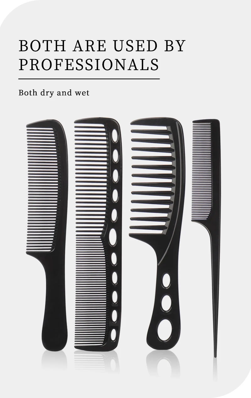 6 stücke Neue Styling Friseur Männer Frauen Schönheit Salon Haar Friseur Schwarz Pinsel Kämme Haarbürste – Detail 4