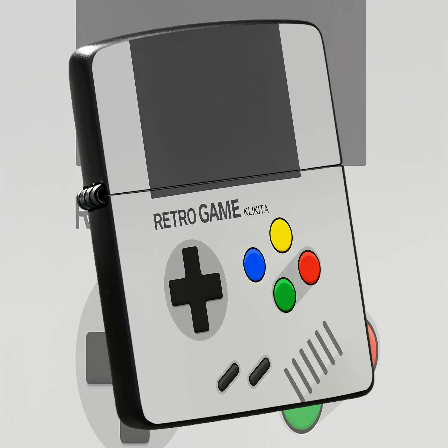 Retro Game Console Pattern Lighter, Classic Nostalgic Handheld Game Inspired Decorative Portable Ignition Tool, Trendy Creative Practical Accessory For Daily Casual Use, Exquisite Unique Nice Gift For Game Enthusiasts A A Humorous And Inter