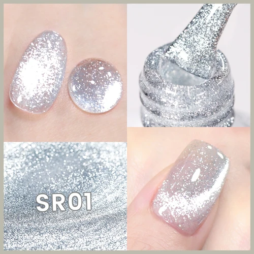 Imagen 2 del producto BORN PRETTY-esmalte de uñas de Gel magnético, gato reflectante plateado, 10ml, Varnis semipermanente, súper brillante, precioso manicura artística