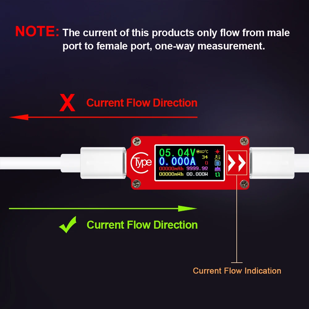 RIDEN TC64 Type-C color LCD USB Voltmeter ammeter voltage current meter multimeter battery PD charge power bank USB Tester