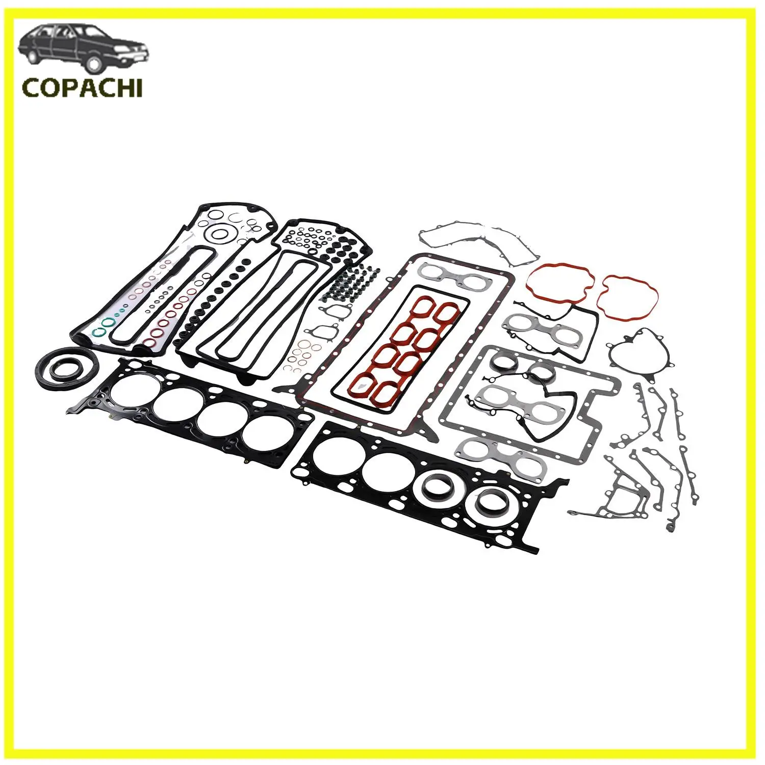 

1 комплект уплотнений двигателя, прокладок, комплект для ремонта BMW X5 540i 740i E38 E39 E53 4.4L V8 M62B44, автомобильные аксессуары для двигателя, запасные части
