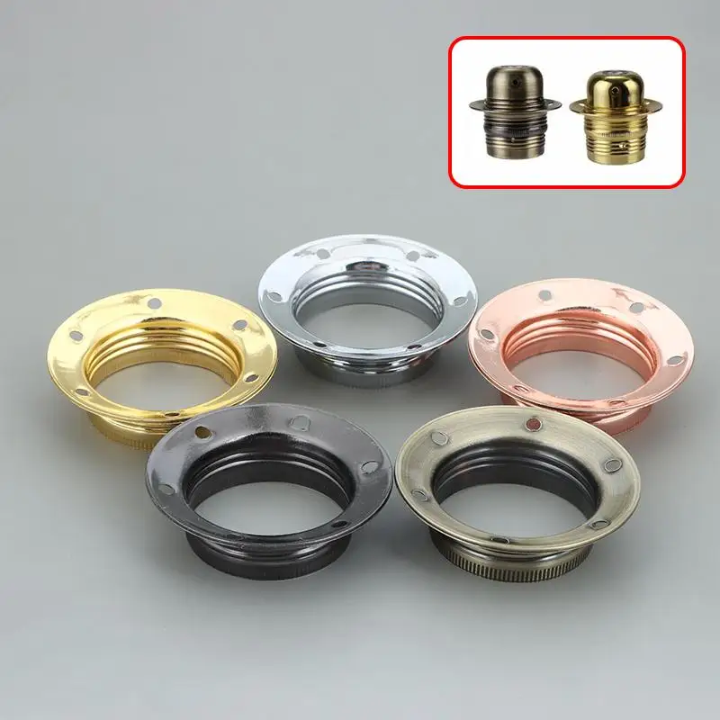 E27 E26 Vintage Lamp Holder Ring DIY Industrial Pendant Light Bulb Base With Ring Retro Screw Socket Fitting Adapter