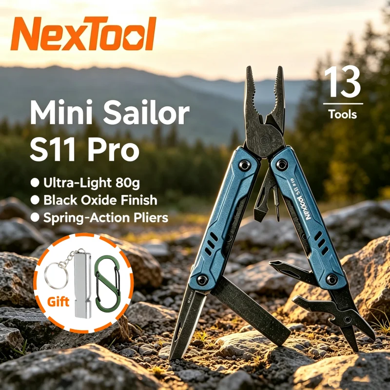 NexTool S11 Pro Mini Sailor Pliers 13 In1 Multitool Plier Folding Tool Pocket Knife Screwdriver Scissors For EDC Outdoor Camping