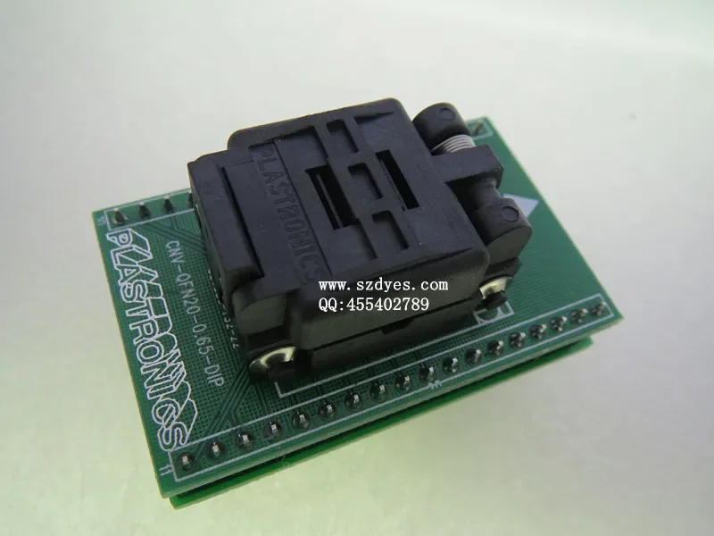 QFN20/DIP MLF20 5X5X0.65MM Burn-in Socket gold plating IC testing seat Test Socket test bench