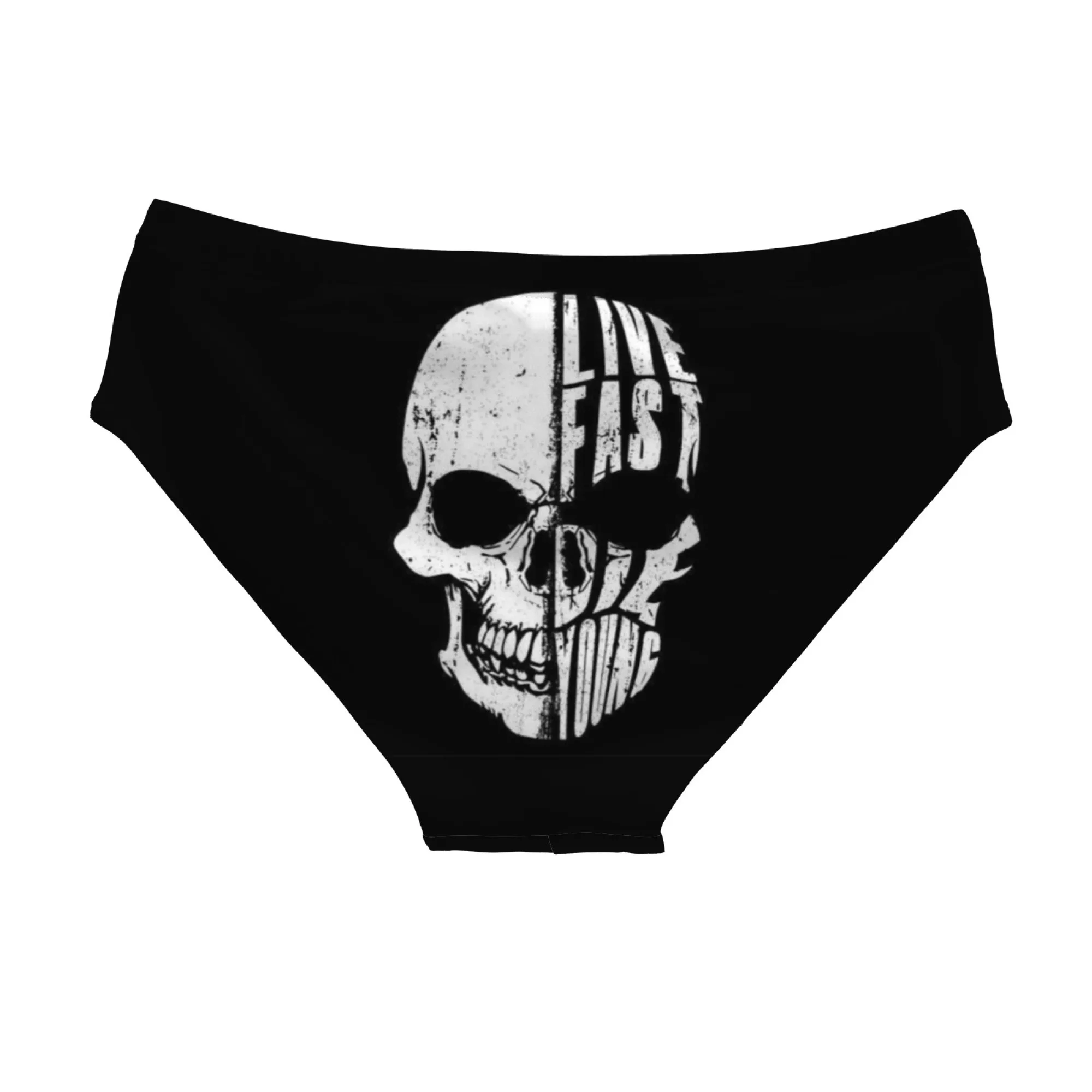 Grunge Skull Swim Trunks Quick-drying Breathable Non-slip Men's Triangle Swim Trunks Water Sports Surfing Fitness Novel Swimwear