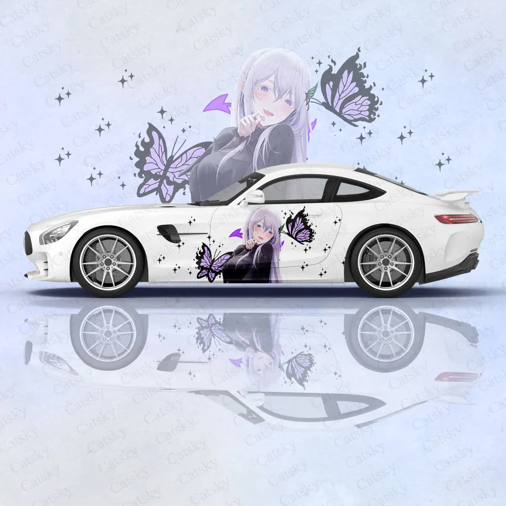 Echidna (ReZero) Car Body Stickers Anime Itasha Car Side Decal Sticker Car Body Sticker Car Body Decoration Stickers