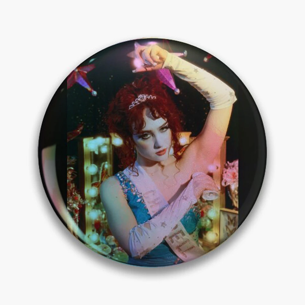 Midwest princess  Pin Holographic Star Heart Pin Brooches Laminated Button Fashion Accessory