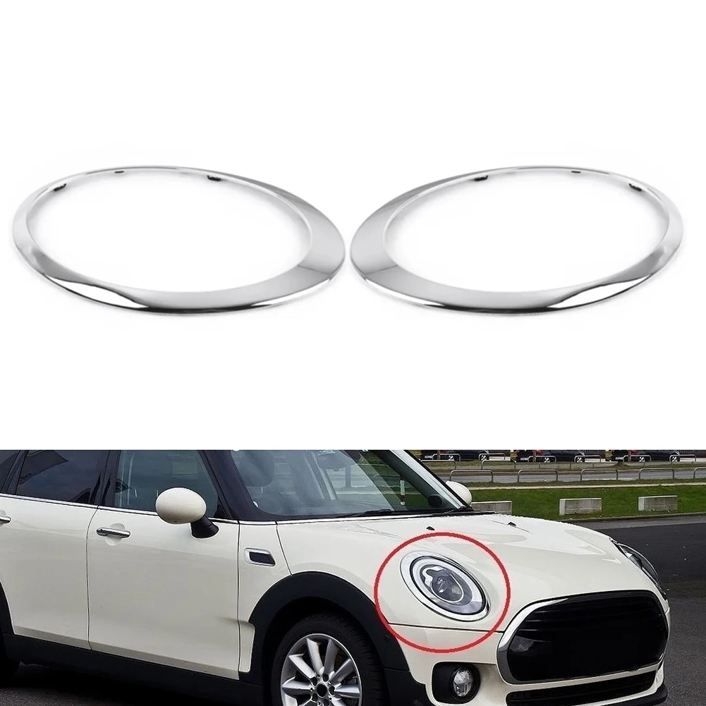 For Mini Cooper Clubman 2014-2018 Headlight Trim Ring Chrome Left &