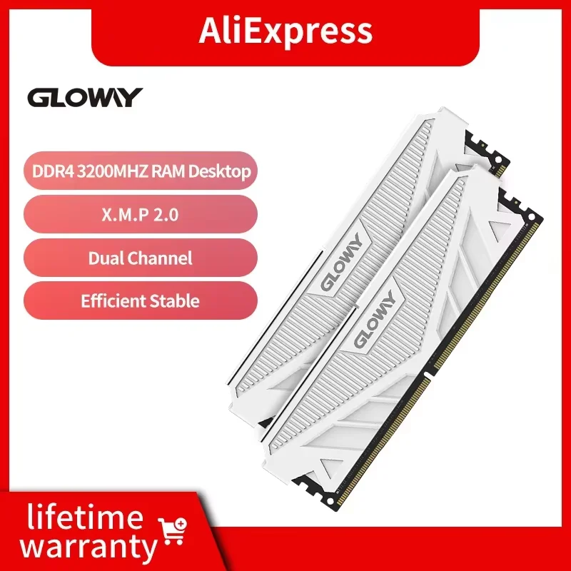 Gloway mémoire ram ddr4 8gb 16gb 3200mhz 3600mhz mémoire de bureau ddr4 double canal Ram pour ordinateur PC