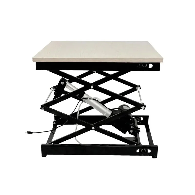 Electric Scissor Lift Table Industrial Mobile Lifting Platform 24V DC Power Height Adjustable Workbench For Factory Workshop