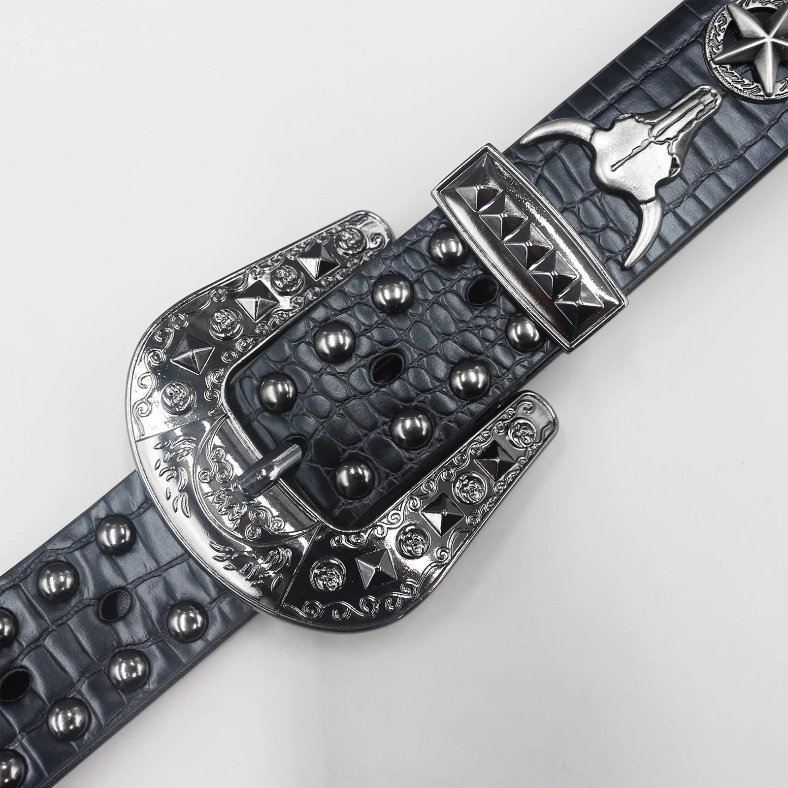 

Заклепка с головой быка, оригинальный дизайн, индивидуальный ремень с пряжкой в стиле панк, милая и крутая нейтральная мужская и женская кожа