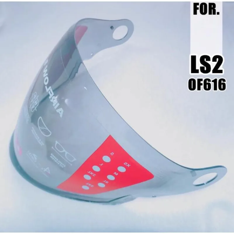 

LS2 OF616 Motorcycle Half Helmet Original Visor OF-MHR-110 Airflow II of616 Moto 3/4 Helm Lens Accessories