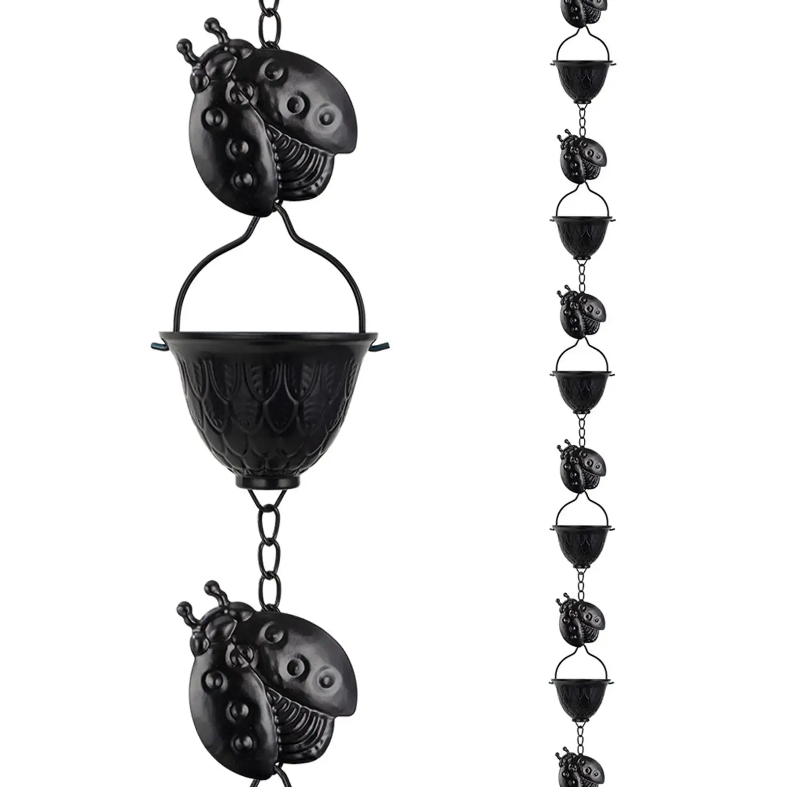 Rain Gutter Chain Replace Gutter Downspout Awnings Patio Deck Yard Metal Sheds Home Rain Catcher Rainwater Diverter 2.8M Long