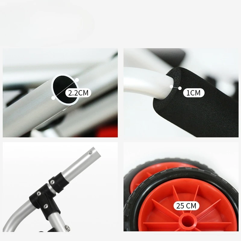 Gerobak Aluminium Alloy untuk Paddle Board, Kayak, dan Perahu Rafting Ukuran Kecil 03S