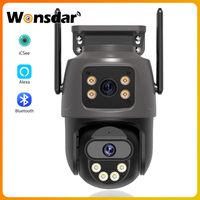 Wonsdar WiFi Surveillance Camera Outdoor Security PTZ IP Camera ONVIF Dual Lens AI Human Detect Motion 6MP HD CCTV ICSEE