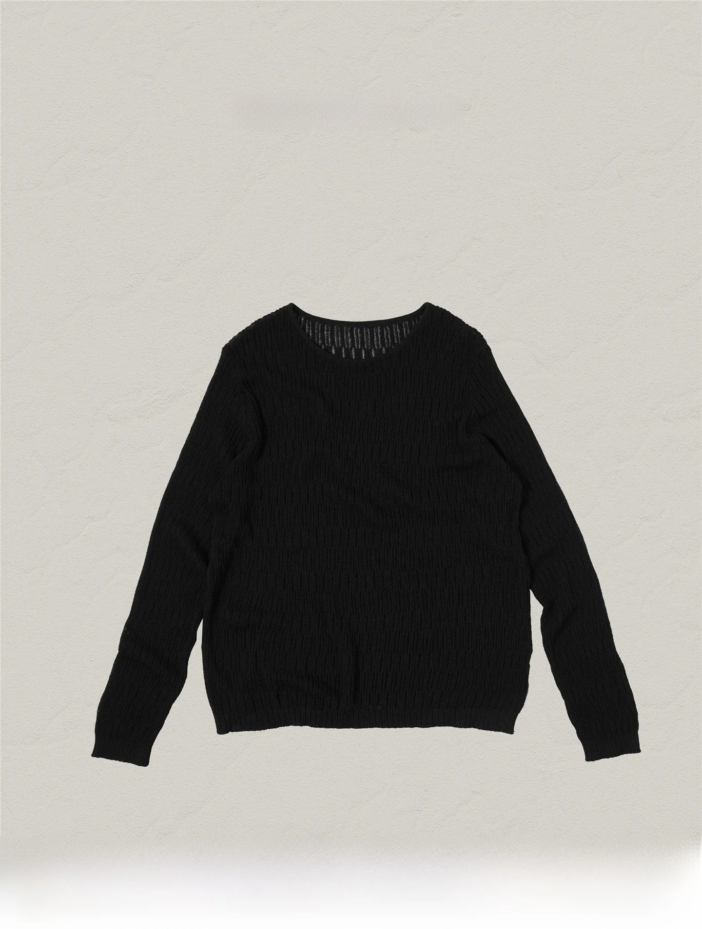 

Black Long Sleeve Knitted Sweater Women's Overhead round Neck Design Sensation Autumn Fashion Bebe New Arrival Small Audience
