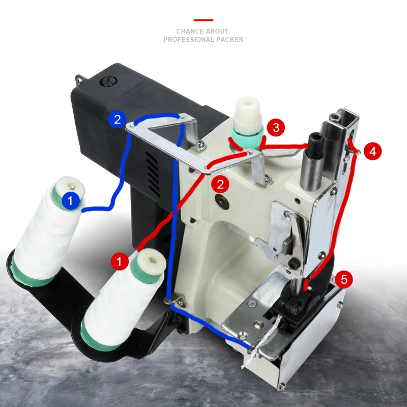 GK9-925 Double Line Portable Electric Sewing Machine Rice Flour Sealing Machine Sealing Machine Sewing Machine 190W