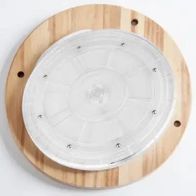 

Clear Acrylic Rotating Turntable 360-Degree Kitchen Spice Holder Transparent Storage Rack Anti-Slip Design Practical