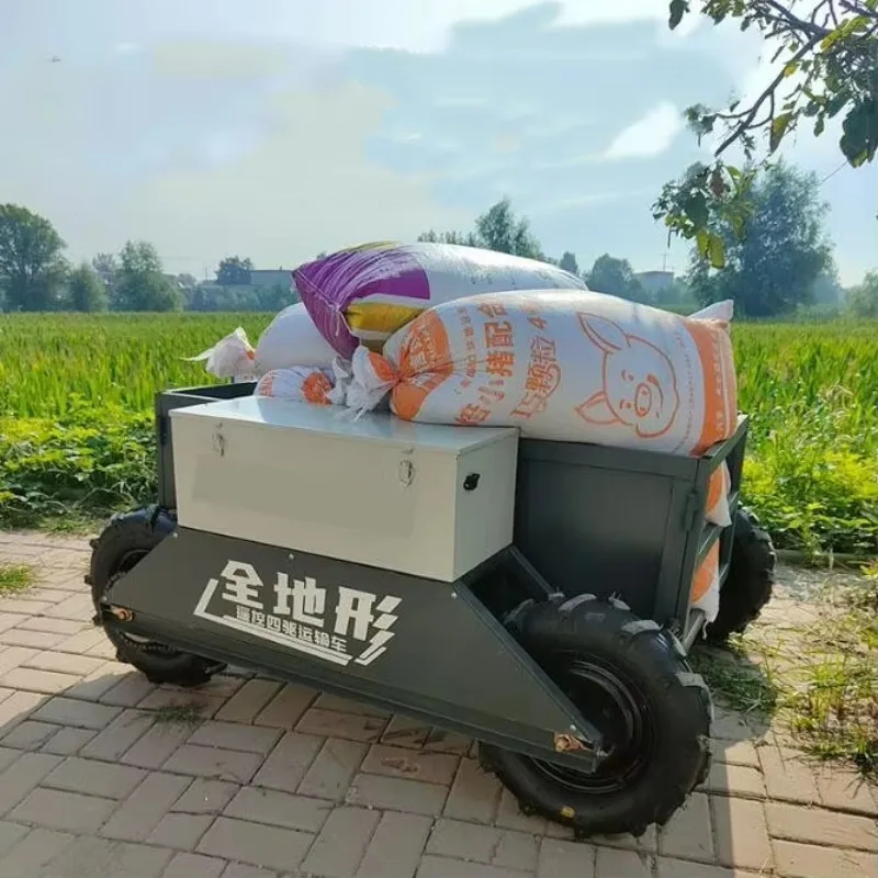 【Best-selling】  500KG Capacity 4WD Drive Four-wheel Independent Suspension 800kg All Terrain Remote Remote Control Car Cargo Tra