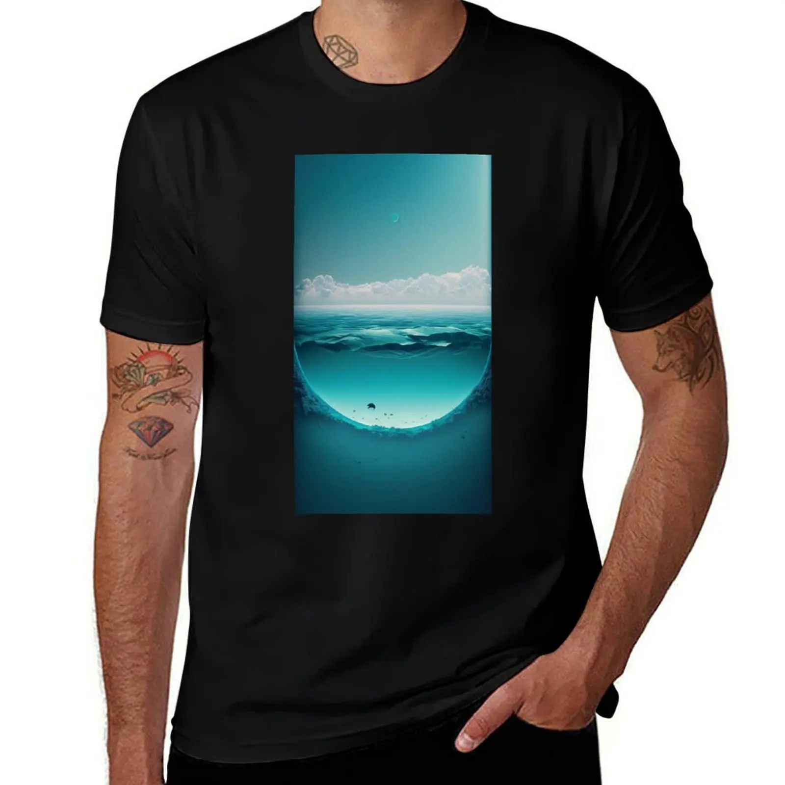 

Virtual Sea minimalistic T-Shirt plus size clothes graphic tee shirt anime figures custom t-shirts mens graphic t-shirts hip hop