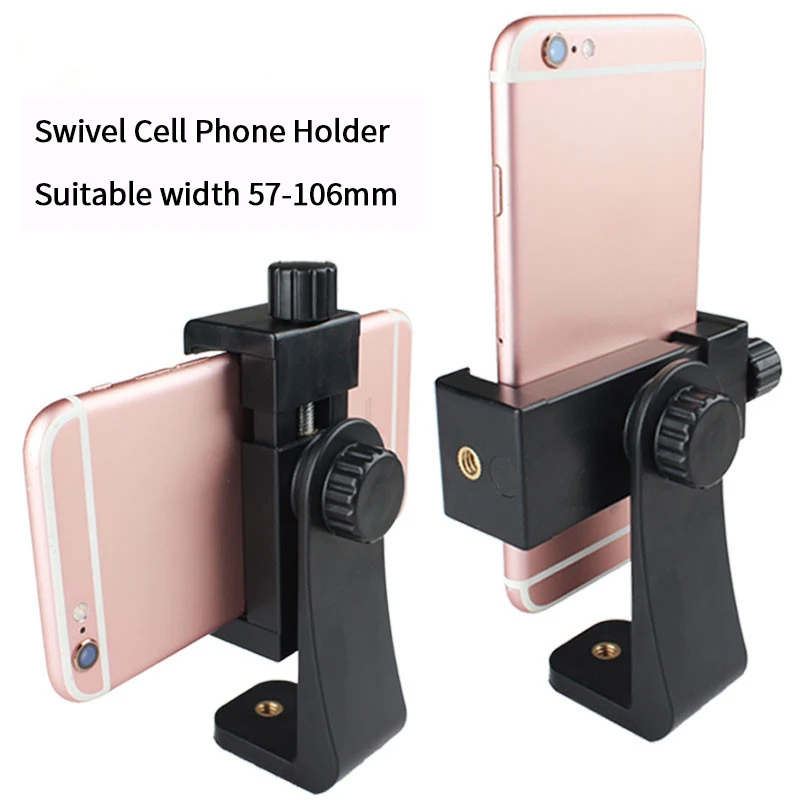 Tripod Phone Mount Holder Head Standard Screw Adapter Rotatable Digtal Camera Bracket,Compatible for Most Cellphones iPhone