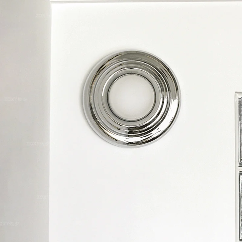 Circular Chrome Wall Lamp Nordic Modern Minimalist Bedroom Sconce Balcony Hallway Living Room Atmosphere Staircase LED Lights