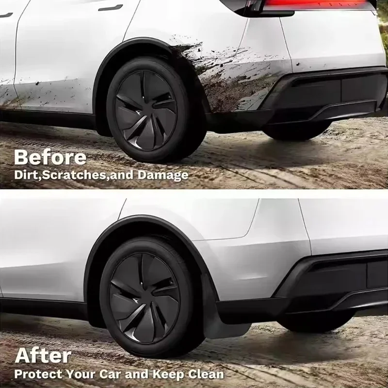 High Quality 4Pcs Waterproof Mud Flaps Prevent Mud Splashing, Auto Exterior Styling Accessories
