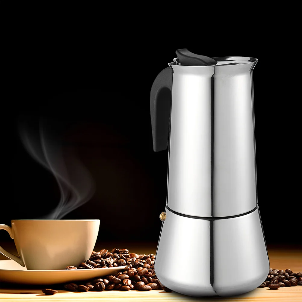

Pot Coffee Espresso Machine Container Frosted Cup Maker Holder Stainless Steel