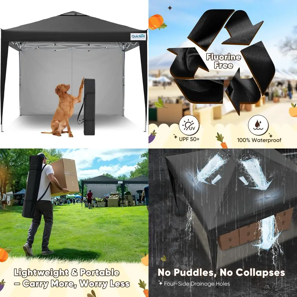 

Portable Instant Setup Canopy Tent 10x10, Waterproof UV Protection, Ideal for 1 Person, Compact & Lightweight, Suitable for Outd