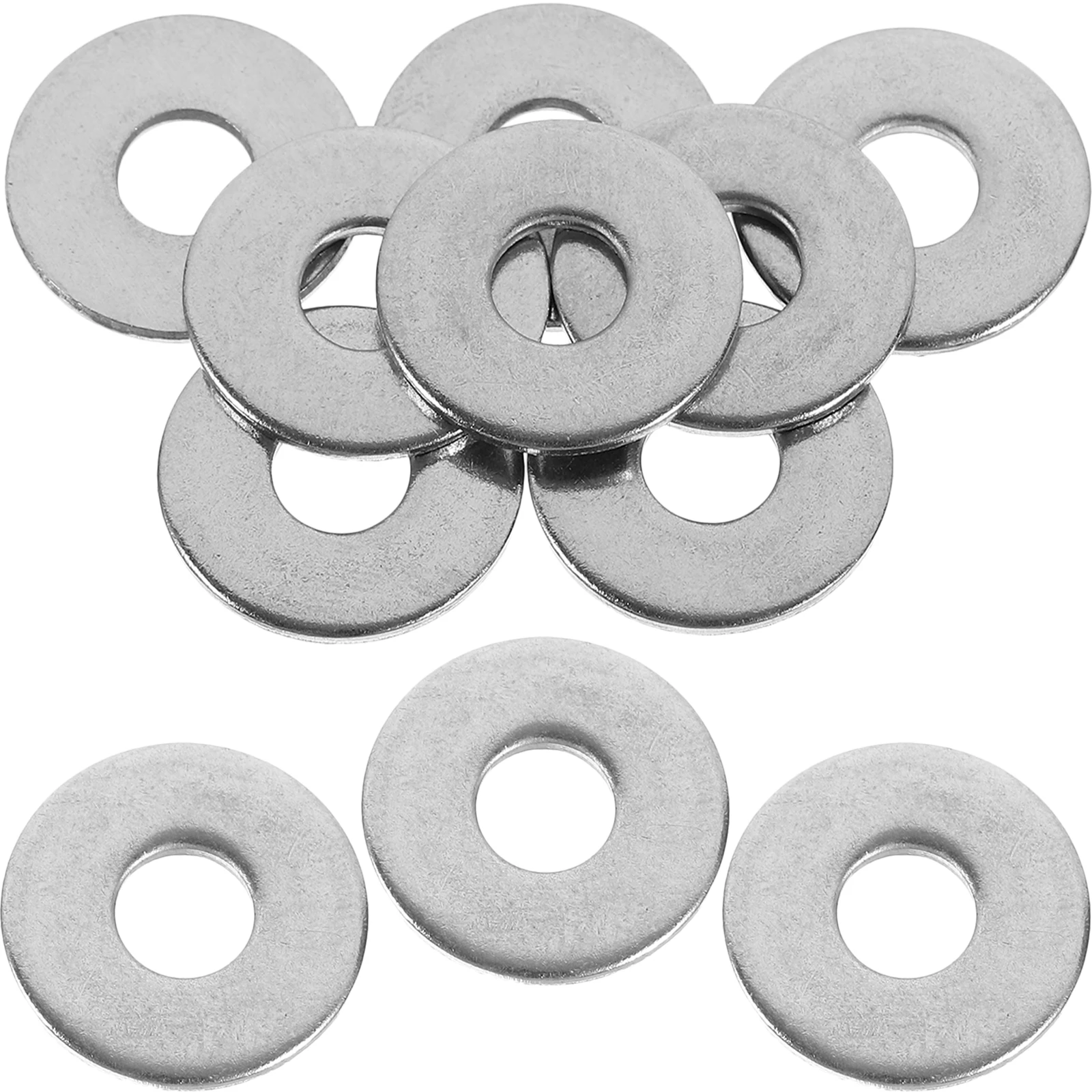 

50pcs Stainless Steel Flat Washers M5 5x15x1.2mm Screw Fasteners for Mechanical Repair Automotive Furniture
