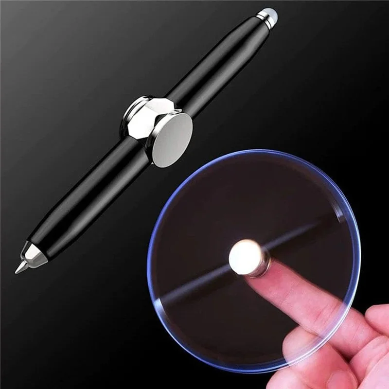 AEE7-Spinning Pen, Stift mit LED-Licht, Schreibwerkzeug, Stift mit beleuchteter Spitze, Kugelschreiber zum Beleuchtung zum Schreiben im Dunkeln