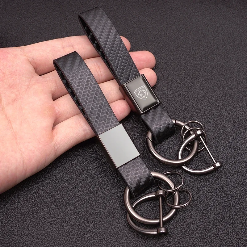 Car Badge Keychain Zinc Alloy Keyring Accessories For Peugeot 3008 308 208 2008 207 107 508 607 106 406 407 307 206 301 408 5008